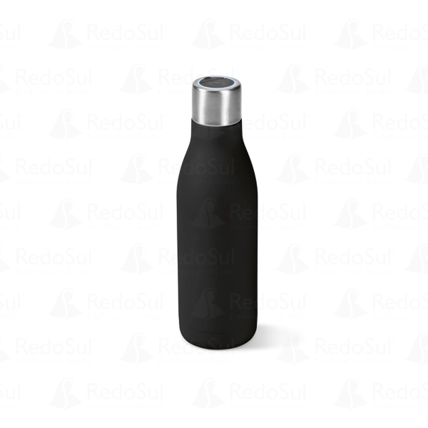 Garrafa personalizada em inox reciclado parede dupla com auto-sanitização UV 500 mL